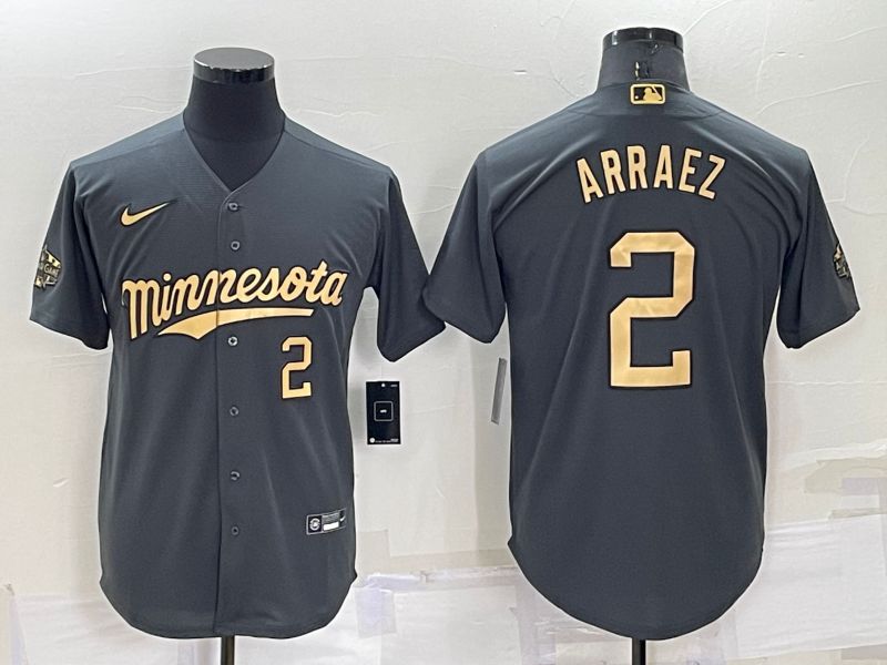 Men Minnesota Twins #2 Arraez Grey 2022 All Star Nike MLB Jersey